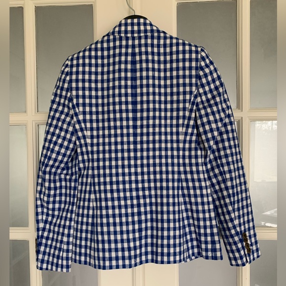 Petite Campbell Blazer in Cobalt Blue Gingham - Picture 10 of 11